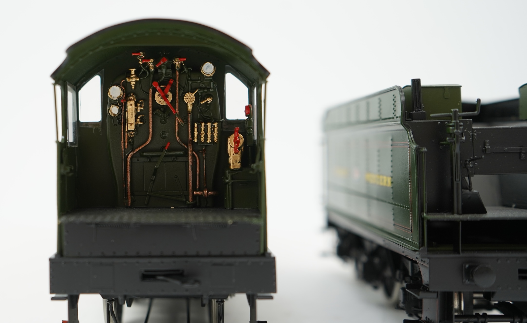 An 0 Gauge Made by Sancheng, China, model of GWR Hall Class, Cobham Hall 4991, 4-6-0 tender locomotive, powered for two rail operation.